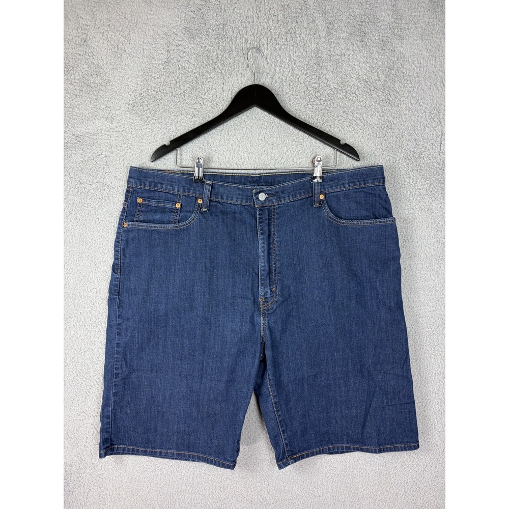 Levi's 569 Denim Bermuda Shorts Mens 44 Blue Stretch Relaxed Fit 12 Inseam Men